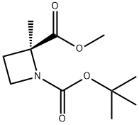 1-tert-butyl 2-methyl (2S)-2-methylazetidine-1,2-dicarboxylate Structure