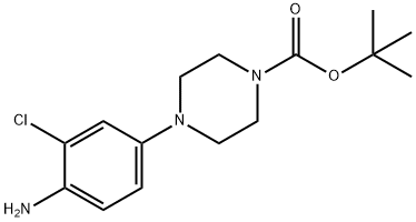 tert-Butyl 4-(4-amino-3-chlorophenyl)piperazine-1-carboxylate 구조식 이미지