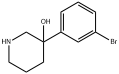 3-Piperidinol, 3-(3-bromophenyl)- 구조식 이미지