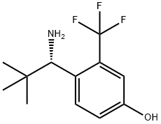 4-((1S)-1-AMINO-2,2-DIMETHYLPROPYL)-3-(TRIFLUOROMETHYL)PHENOL Structure