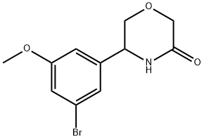 5-(5-BROMO-3-METHOXYPHENYL)MORPHOLIN-3-ONE Structure