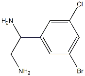 1-(5-BROMO-3-CHLOROPHENYL)ETHANE-1,2-DIAMINE 구조식 이미지