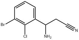 3-AMINO-3-(3-BROMO-2-CHLOROPHENYL)PROPANENITRILE 구조식 이미지