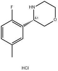 (3S)-3-(2-FLUORO-5-METHYLPHENYL)MORPHOLINE HYDROCHLORIDE 구조식 이미지