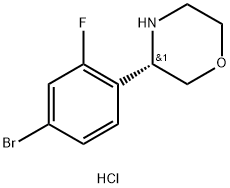 (3S)-3-(4-BROMO-2-FLUOROPHENYL)MORPHOLINE HYDROCHLORIDE Structure