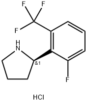 (2R)-2-[6-FLUORO-2-(TRIFLUOROMETHYL)PHENYL]PYRROLIDINE HYDROCHLORIDE Structure