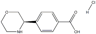 4-((3R)MORPHOLIN-3-YL)BENZOIC ACID HYDROCHLORIDE Structure