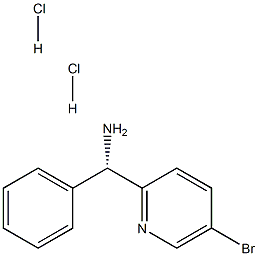 (S)-(5-bromopyridin-2-yl)(phenyl)methanamine dihydrochloride Structure