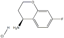 (4S)-7-FLUORO-3,4-DIHYDRO-2H-1-BENZOPYRAN-4-AMINE HYDROCHLORIDE 구조식 이미지