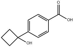 4-(1-Hydroxycyclobutyl)benzoic acid Structure