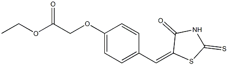 ethyl {4-[(4-oxo-2-thioxo-1,3-thiazolidin-5-ylidene)methyl]phenoxy}acetate 구조식 이미지