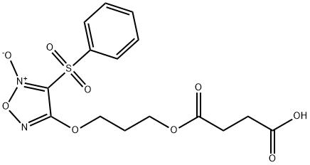 4-(3-((3-carboxypropanoyl)oxy)propoxy)-3-(phenylsulfonyl)-1,2,5-oxadiazole-2-oxide Structure