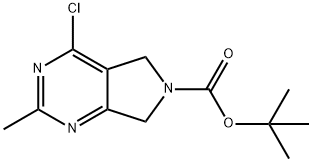tert-butyl 4-chloro-2-methyl-5H,6H,7H-pyrrolo[3,4-d]pyrimidine-6-carboxylate 구조식 이미지