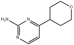 4-(tetrahydro-2H-pyran-4-yl)pyrimidin-2-amine 구조식 이미지