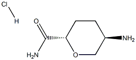 (2S,5R)-5-aminotetrahydro-2H-pyran-2-carboxamide hydrochloride 구조식 이미지
