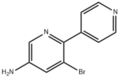 3-Amino-5-bromo-6-(4-pyridyl)pyridine 구조식 이미지