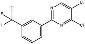 4-Chloro-5-bromo-2-(3-trifluoromethylphenyl)pyrimidine 구조식 이미지