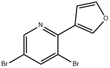 3,5-Dibromo-2-(3-furyl)pyridine Structure