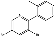 3,5-Dibromo-2-(2-tolyl)pyridine Structure