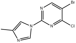 4-Chloro-5-bromo-2-(4-methylimidazol-1-yl)pyrimidine 구조식 이미지