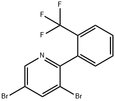 3,5-Dibromo-6-(2-trifluoromethylphenyl)pyridine Structure