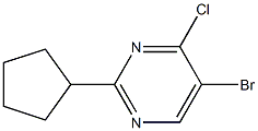 4-Chloro-5-bromo-2-(cyclopentyl)pyrimidine Structure