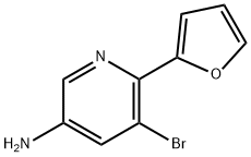 3-Amino-5-bromo-6-(2-furyl)pyridine 구조식 이미지