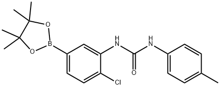 1-(2-chloro-5-(4,4,5,5-tetramethyl-1,3,2-dioxaborolan-2-yl)phenyl)-3-(p-tolyl)urea Structure