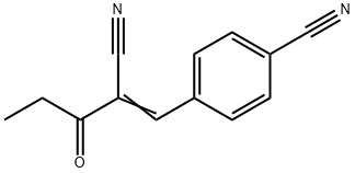 (Z)-4-(2-cyano-3-oxopent-1-en-1-yl)benzonitrile 구조식 이미지