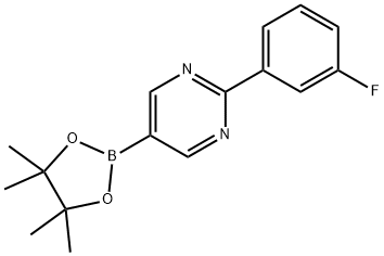 2-(3-fluorophenyl)-5-(4,4,5,5-tetramethyl-1,3,2-dioxaborolan-2-yl)pyrimidine 구조식 이미지