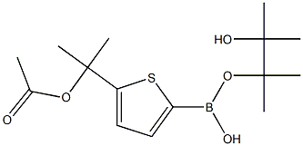 5-(1-Methyl-1-acetoxyethyl)thiophene-2-boronic acid pinacol ester Structure