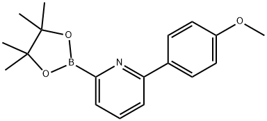 6-(4-Methoxyphenyl)pyridine-2-boronic acid pinacol ester 구조식 이미지