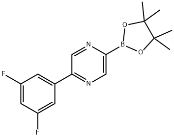 5-(3,5-Difluorophenyl)pyrazine-2-boronic acid pinacol ester Structure