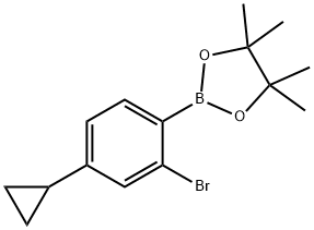 2-(2-bromo-4-cyclopropylphenyl)-4,4,5,5-tetramethyl-1,3,2-dioxaborolane 구조식 이미지