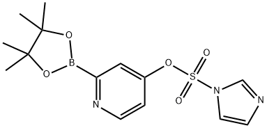 4-[(Imidazol-1-yl)sulfonyl]oxypyridine-2-boronic acid pinacol ester 구조식 이미지
