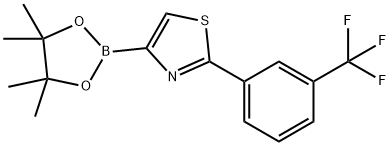 4-(4,4,5,5-tetramethyl-1,3,2-dioxaborolan-2-yl)-2-(3-(trifluoromethyl)phenyl)thiazole Structure