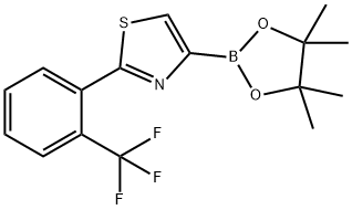 4-(4,4,5,5-tetramethyl-1,3,2-dioxaborolan-2-yl)-2-(2-(trifluoromethyl)phenyl)thiazole 구조식 이미지