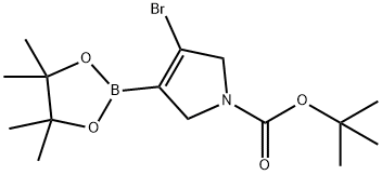 4-Bromo-N-Boc-2,5-dihydro-1H-pyrrole-3-boronic acid pinacol ester 구조식 이미지