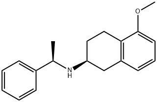 (S)-5-Methoxy-N-((R)-1-phenylethyl)-1,2,3,4-tetrahydronaphthalen-2-amine 구조식 이미지