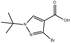 3-bromo-1-tert-butyl-1H-pyrazole-4-carboxylic acid Structure