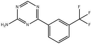 4-(3-Trifluoromethylphenyl)-1,3,5-triazin-2-amine 구조식 이미지