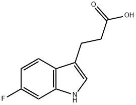 3-(6-Fluoro-3-indolyl)propanoic Acid Structure