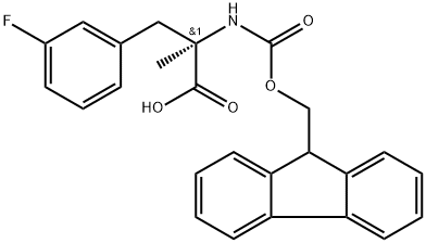 (2R)-2-({[(9H-fluoren-9-yl)methoxy]carbonyl}amino)-3-(3-fluorophenyl)-2-methylpropanoic acid Structure