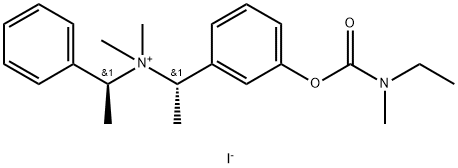 (S)-1-(3-(ethyl(methyl)carbamoyloxy)phenyl)-N,N-dimethyl-N-((S)-1-phenylethyl)ethanaminium iodide 구조식 이미지