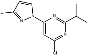 4-chloro-2-(iso-propyl)-6-(1H-3-methylpyrozol-1-yl)pyrimidine Structure