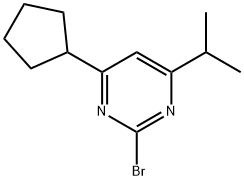 2-Bromo-4-cyclopentyl-6-(iso-propyl)pyrimidine 구조식 이미지