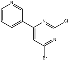 2-Chloro-4-bromo-6-(3-pyridyl)pyrimidine Structure