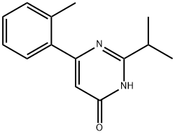 4-Hydroxy-2-(iso-propyl)-6-(2-tolyl)pyrimidine 구조식 이미지