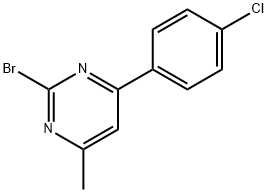 2-Bromo-4-(4-chlorophenyl)-6-methylpyrimidine 구조식 이미지