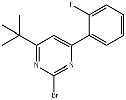 2-bromo-4-(2-fluorophenyl)-6-(tert-butyl)pyrimidine Structure